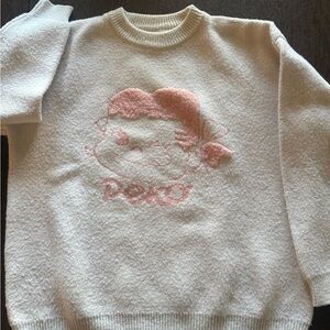 Peko Chan Cream and Pink Character Sweatshirt M Japan